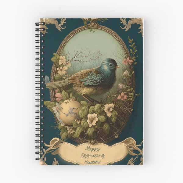 Item preview, Egg-citing Easter Greetings: Vintage Card Design for Bird Lovers designed and sold by EmeraldeaArt.