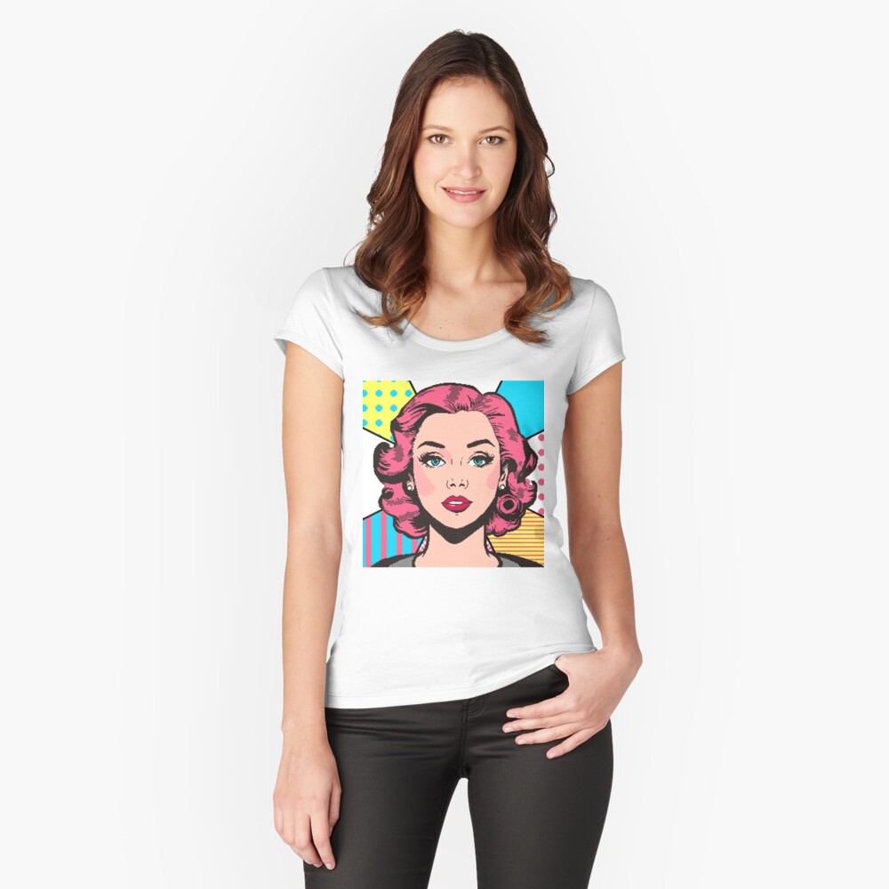 Item preview, Fitted Scoop T-Shirt designed and sold by djspacegr.