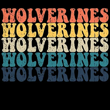 Vorschaubild zum Design Wolverines High School Sports Team Retro Wolverines Gear von DynamicDesign