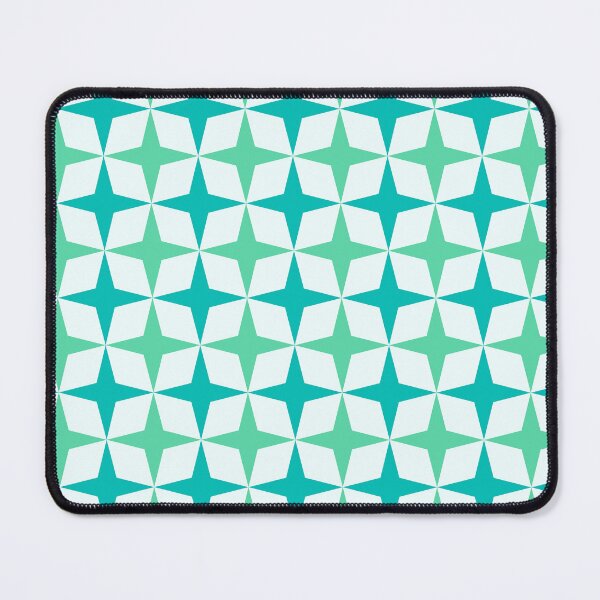Item preview, Mid Century Retro Atomic Stars Pattern in green and Teal designed and sold by Yasminepatterns .