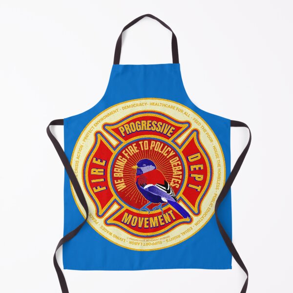 Item preview, PMD00604 Progressive Movement Designs funny progressive fire department badge shows you support progressive policy goals for progressive Democrats and Independents and Bernie Sanders supporters designed and sold by ProgressiveLeft.
