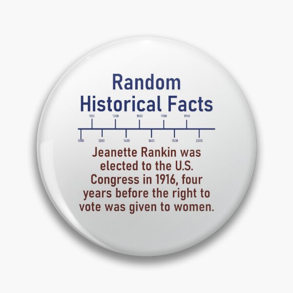 Artikelvorschau, Jeanette Rankin Was Elected  - History Fact entworfen und verkauft von CrankyOldDude.