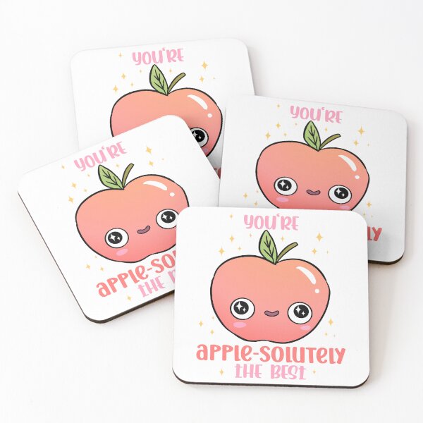 Item preview, You're apple-solutely the best a funny and cute apple pun designed and sold by Yarafantasyart.