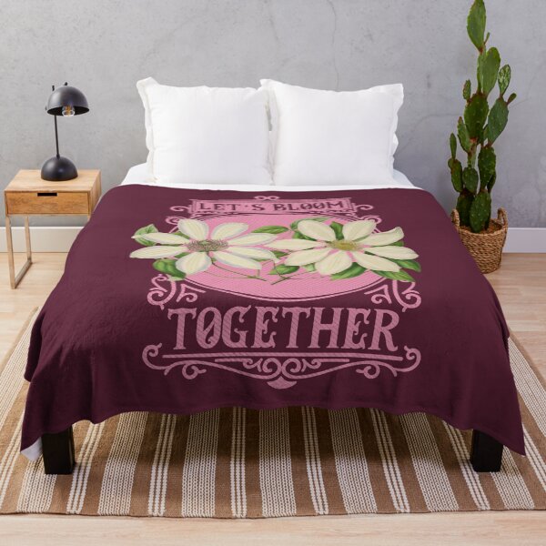 Item preview, Let's Bloom Together | Colorful Artwork | Pink Lettering designed and sold by VintagePlantJoy.