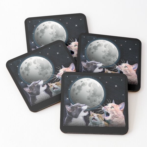 Item preview, Cats Meowling At Moon Cat Howling Funny  designed and sold by alenaz.