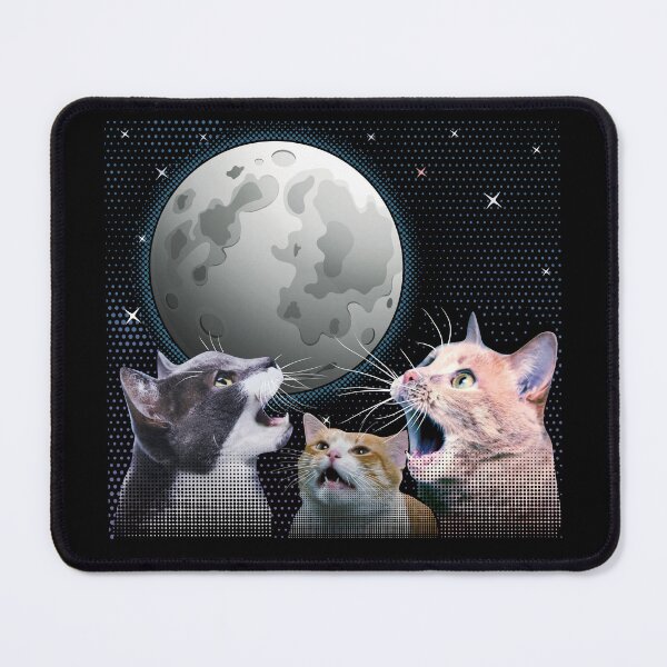 Item preview, Cats Meowling At Moon Cat Howling Funny designed and sold by alenaz.