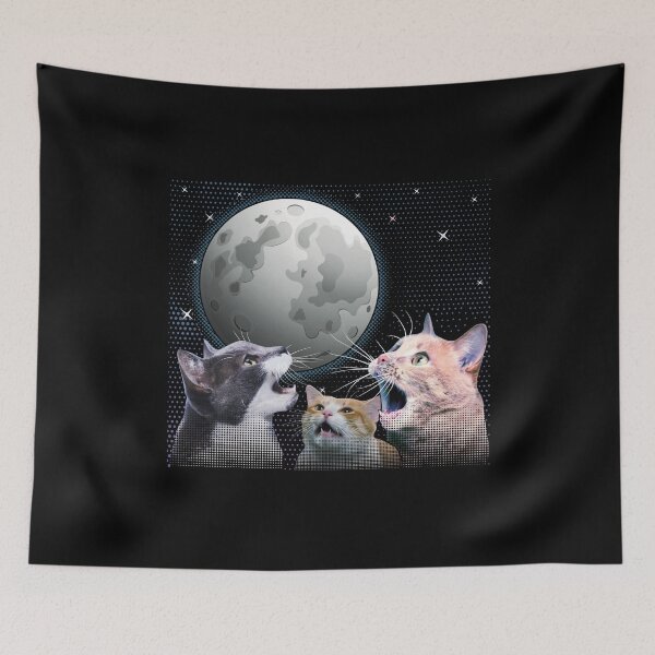 Item preview, Cats Meowling At Moon Cat Howling Funny  designed and sold by alenaz.