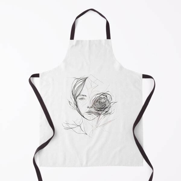 Item preview, Minimalist Woman Portrait and 3D Rose designed and sold by KukiStickers.