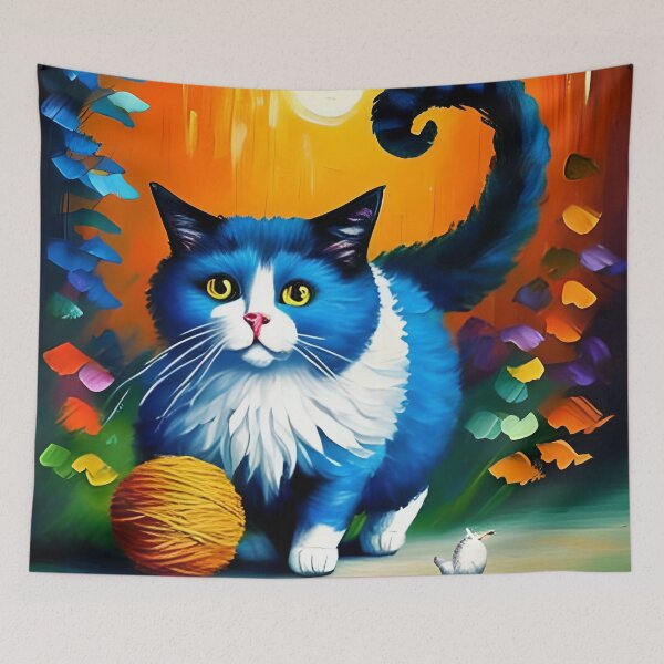 Item preview, Cat Playing With a Ball of String designed and sold by AnimPet.