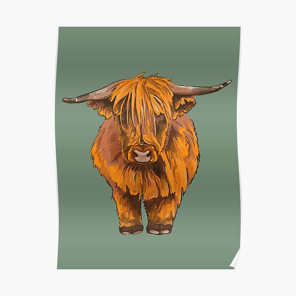 Highland Cow Heilan Coo Coffee Coaster Highland Coo Gift Cow Gift for ...