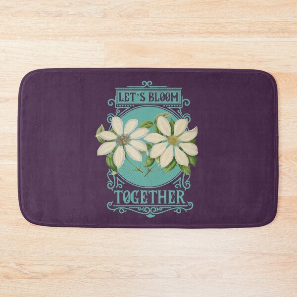 Item preview, Let's Bloom Together | Colorful Artwork | Teal Lettering designed and sold by VintagePlantJoy.