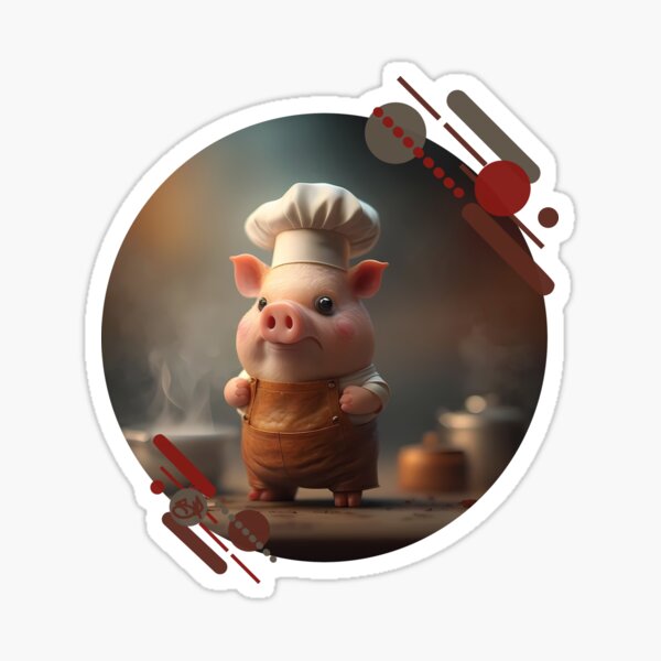 Little cook - The pig Sticker