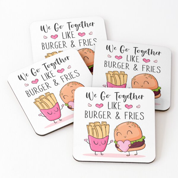 Item preview, We Go Together Like Burger & Fries - Funny Couple Gift designed and sold by SunsetGloww.