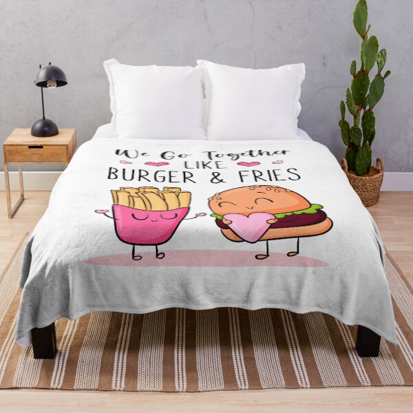 Item preview, We Go Together Like Burger & Fries - Funny Couple Gift designed and sold by SunsetGloww.