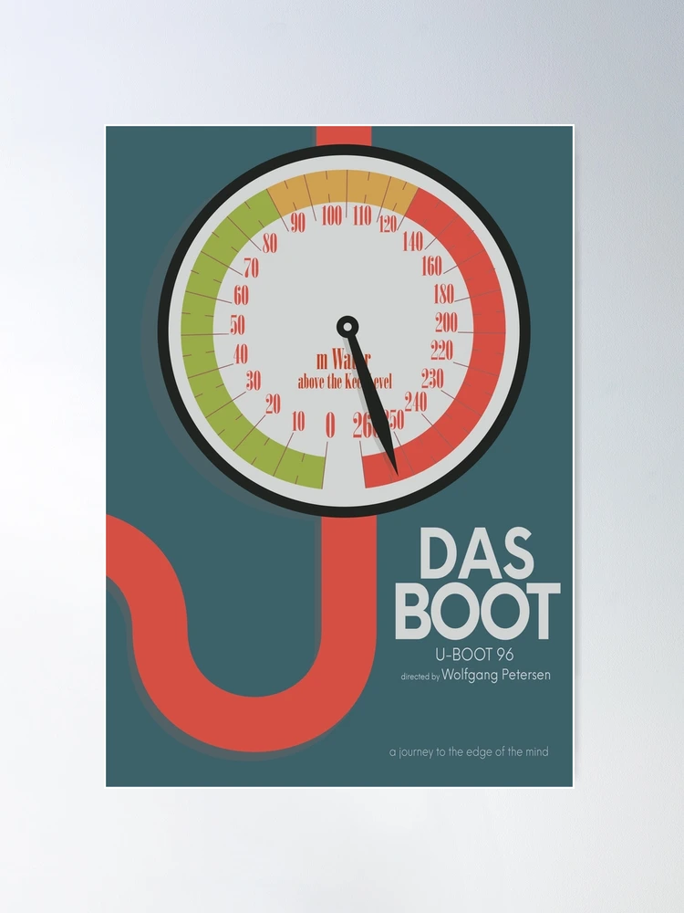 Minimal movie poster for Das Boot, (U-boat 96), Wolfgang Petersen
