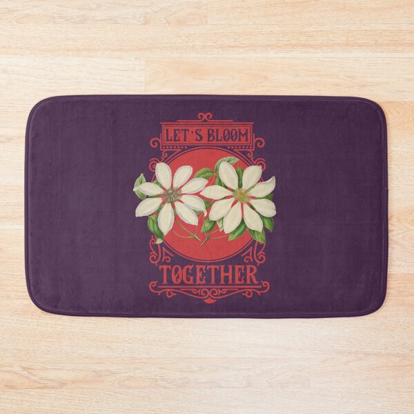 Item preview, Let's Bloom Together | Colorful Artwork | Red Lettering designed and sold by VintagePlantJoy.