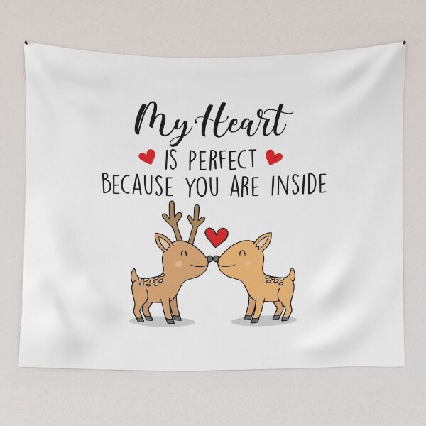 Item preview, My Heart Is Perfect Because You Are Inside - Funny Couple Gift designed and sold by SunsetGloww.