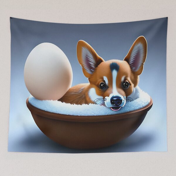 Item preview, Dog in the Egg Cute Funny Easter Celebration Easter Egg designed and sold by AnimPet.