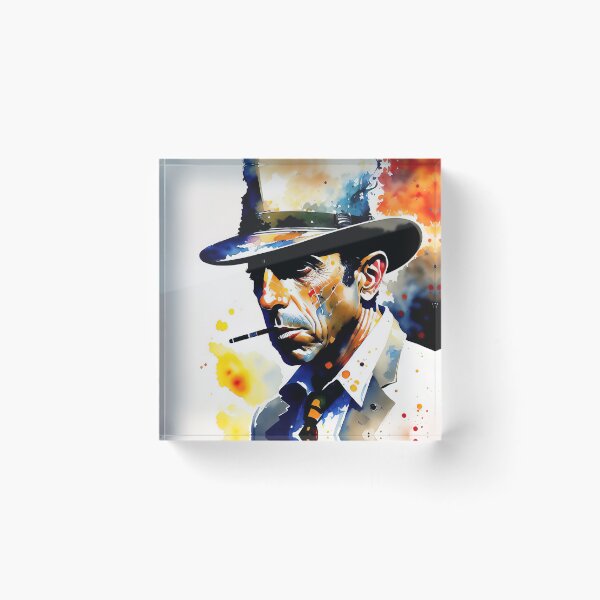 Item preview, Humphrey Bogart portrait in watercolor designed and sold by IkonixArt.