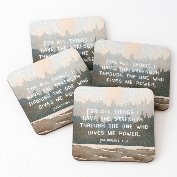 Item preview, Philippians 4:13 - I have the strength through the one who gives me power designed and sold by DebsHeArtStudio.
