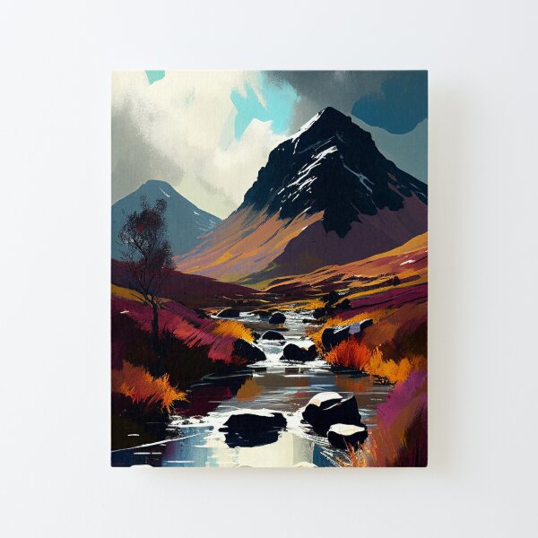 Glencoe: A Mesmerising Abstract Landscape Canvas Mounted Print