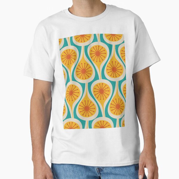 Item preview, Mid Century Modern Atomic Drops Retro Pattern Turquoise Blue Yellow Orange designed and sold by kierkegaard.