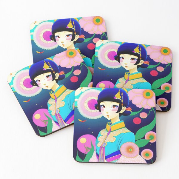 Item preview, Asian woman wearing a hat  in 90's vintage anime surrealism artwork designed and sold by fr4nk87.