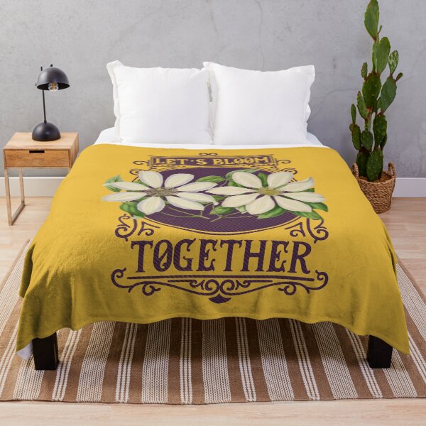 Item preview, Let's Bloom Together | Colorful Artwork | Purple Lettering designed and sold by VintagePlantJoy.