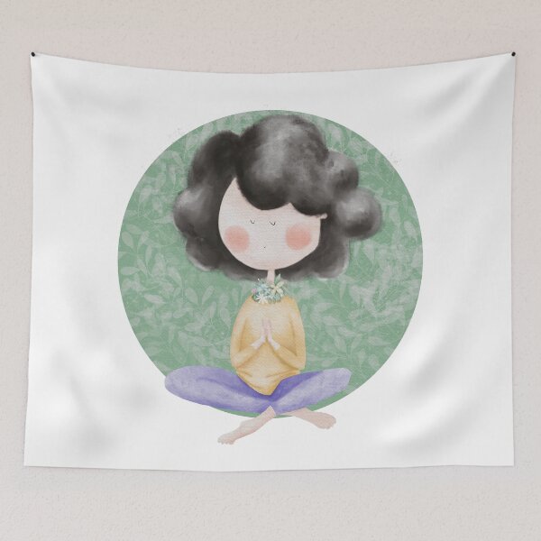 Item preview, Flower yoga girl  designed and sold by alisonsadler.