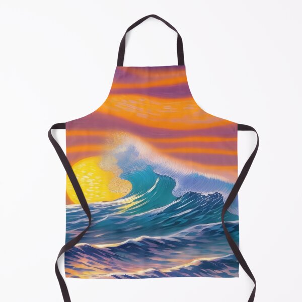 Item preview, Ocean wave against a sunset backdrop, impasto, Ai Generated Art designed and sold by ACC .