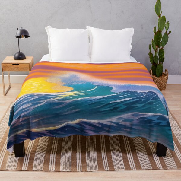 Item preview, Ocean wave against a sunset backdrop, impasto, Ai Generated Art  designed and sold by ACC .
