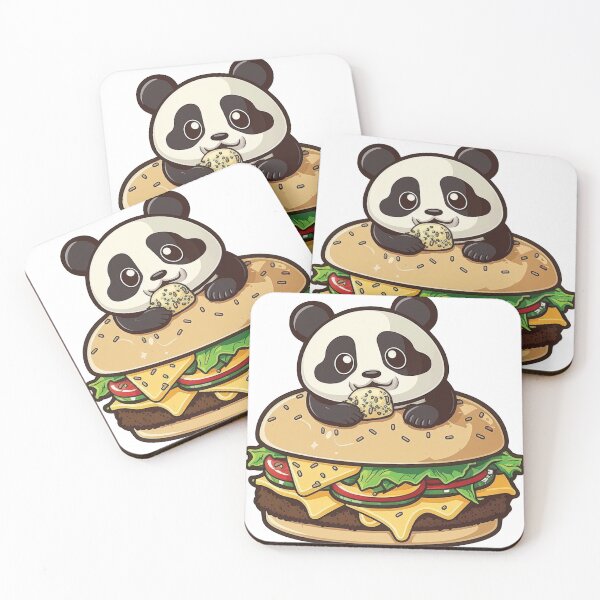 Item preview, Cute Panda Eating Burger designed and sold by Sagar Karki.