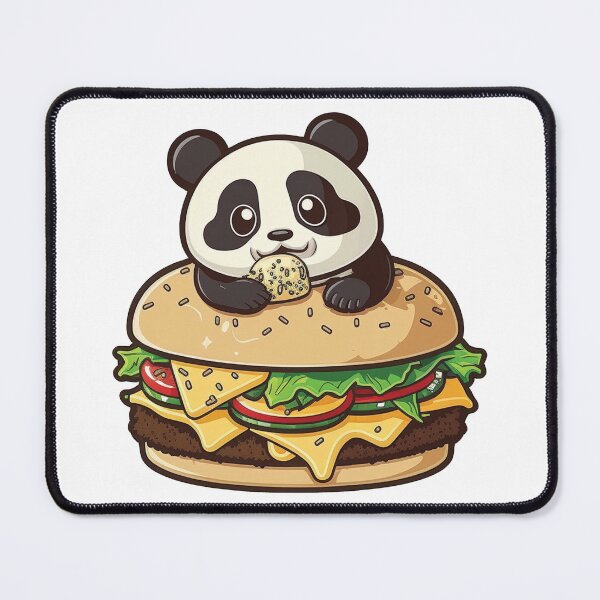 Item preview, Cute Panda Eating Burger designed and sold by Sagar Karki.