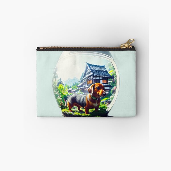 Item preview, Lush Green Serenity: Dachshund Relaxing in Shirakawa-go designed and sold by Pawsitive Palette.