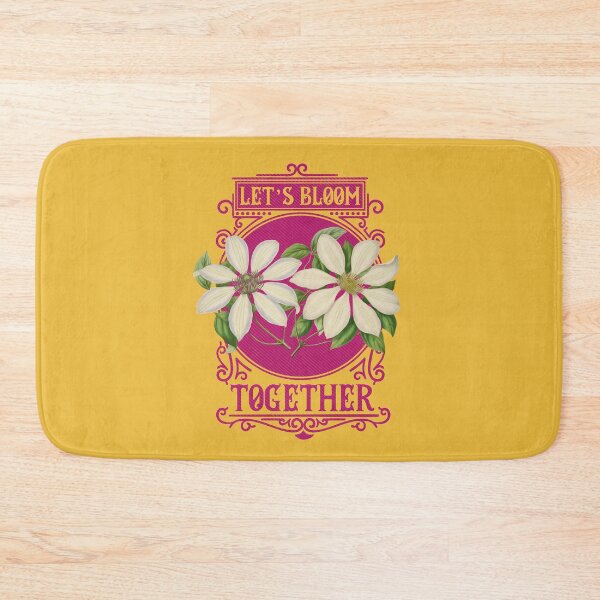 Item preview, Let's Bloom Together | Colorful Artwork | Deep Pink Lettering designed and sold by VintagePlantJoy.