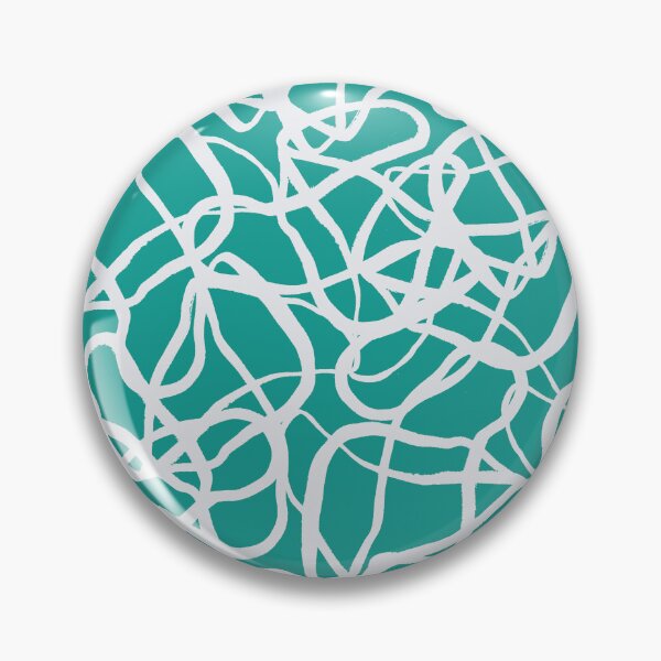 Artikelvorschau, Brushstroke Swirl - Weiß auf Türkis entworfen und verkauft von Blue-Banana.