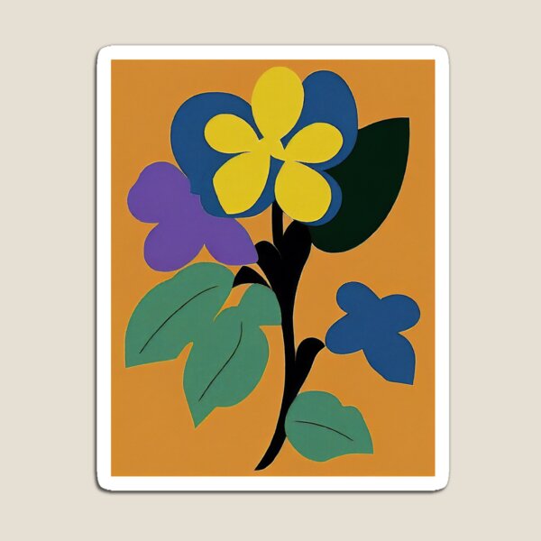 Item preview, Blue and Yellow Flower | Matisse Inspired Style designed and sold by WalterWhatFace.