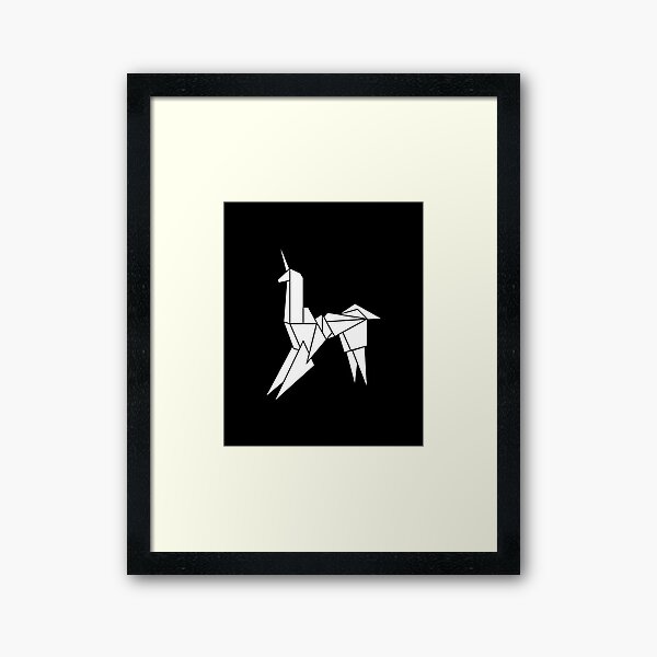 BLADERUNNER ORIGAMI UNICORN Framed Art Print