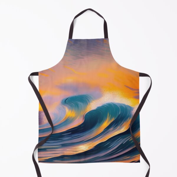 Item preview, Ocean wave against a sunset backdrop, impasto, Ai Generated Art designed and sold by ACC .