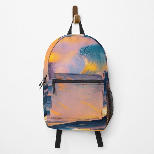 Item preview, Ocean wave against a sunset backdrop, impasto, Ai Generated Art designed and sold by ACC .