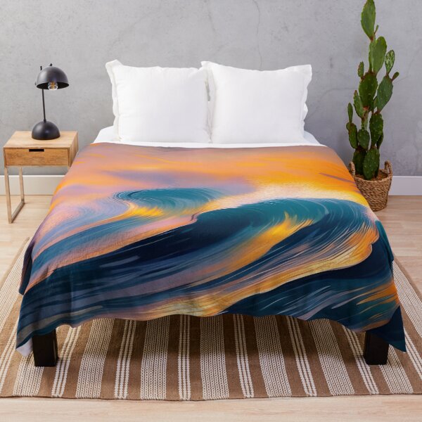 Item preview, Ocean wave against a sunset backdrop, impasto, Ai Generated Art designed and sold by ACC .