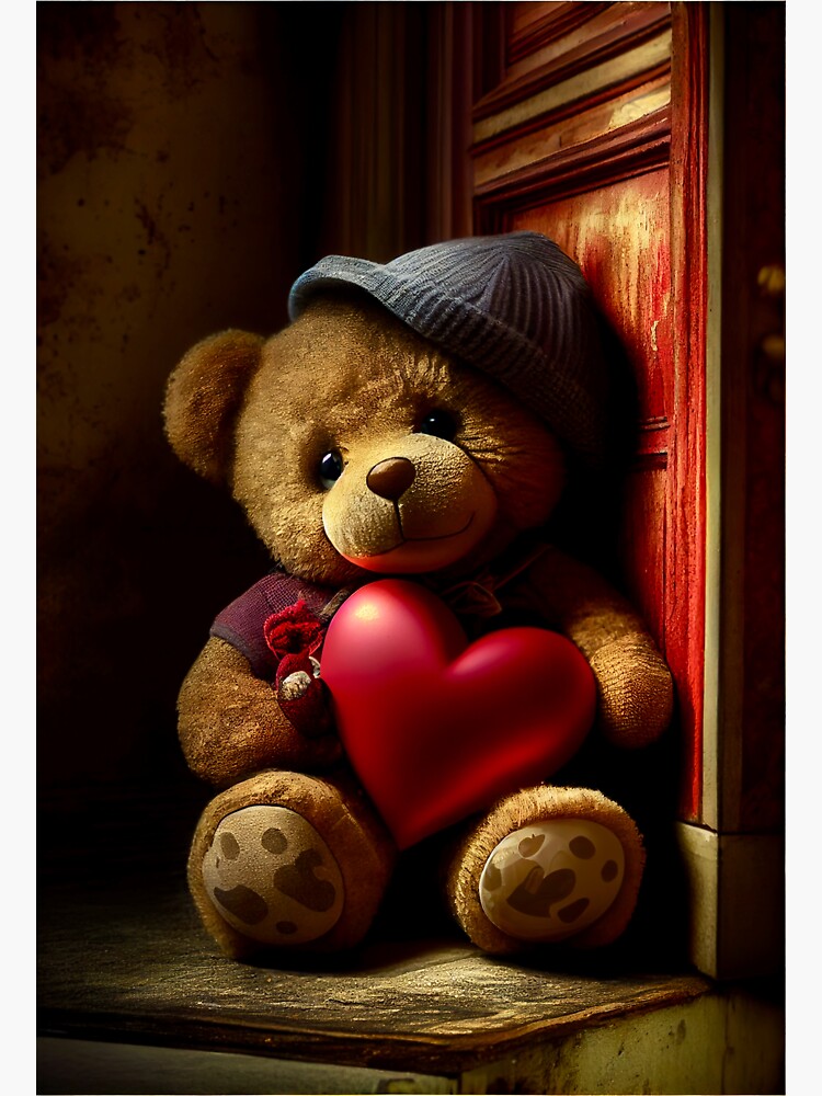 Gucci heart of teddy, gucci heart, HD phone wallpaper