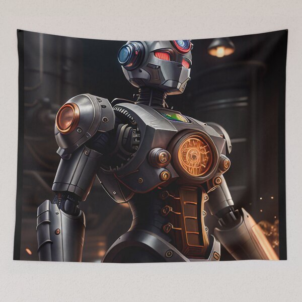 Item preview, Cyberpunk Steampunk Robot Artwork designed and sold by CreationP.