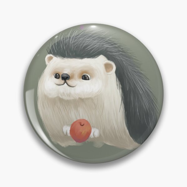Artikelvorschau, Cute hedgehog apple watercolor illustration entworfen und verkauft von UnaWu533.