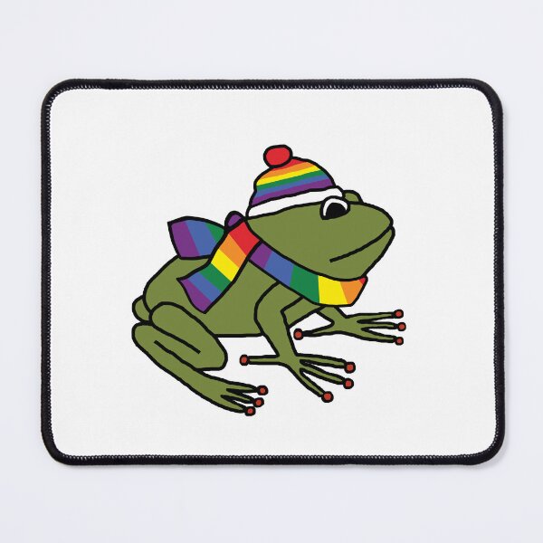 Item preview, Cute Frog and Rainbow Pride Flag Hat and Scarf designed and sold by ellenhenry.