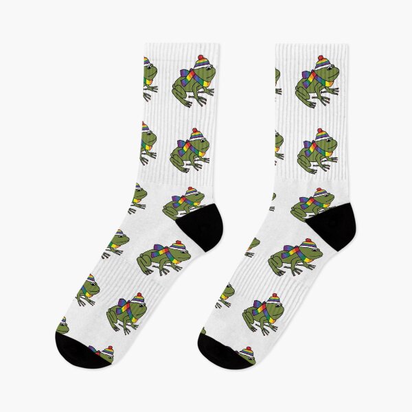 Item preview, Cute Frog and Rainbow Pride Flag Hat and Scarf  designed and sold by ellenhenry.