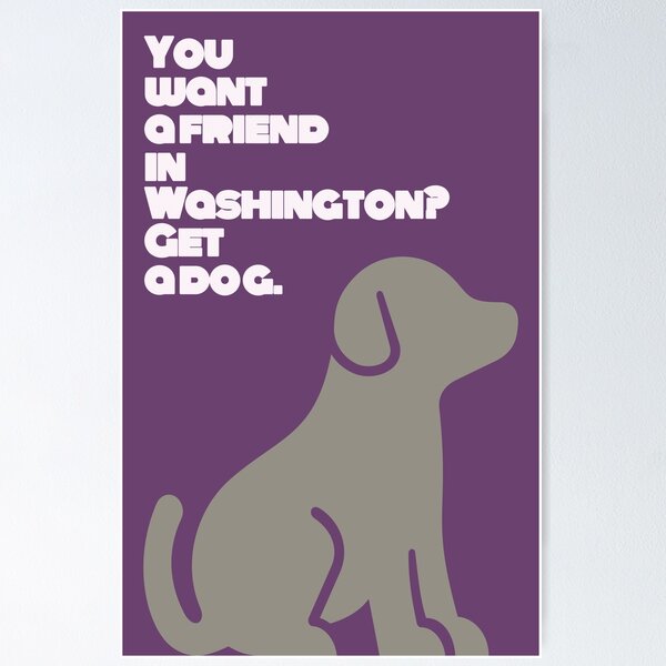 Minimalist colorful, cute dog quote design Poster