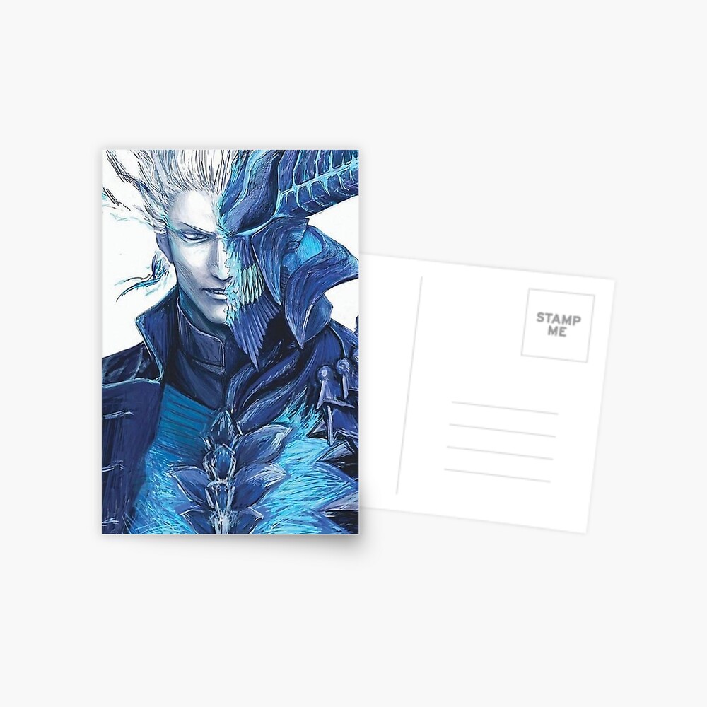 Vergil Autism Warrior Pearl Postcard Print Devil May Cry 