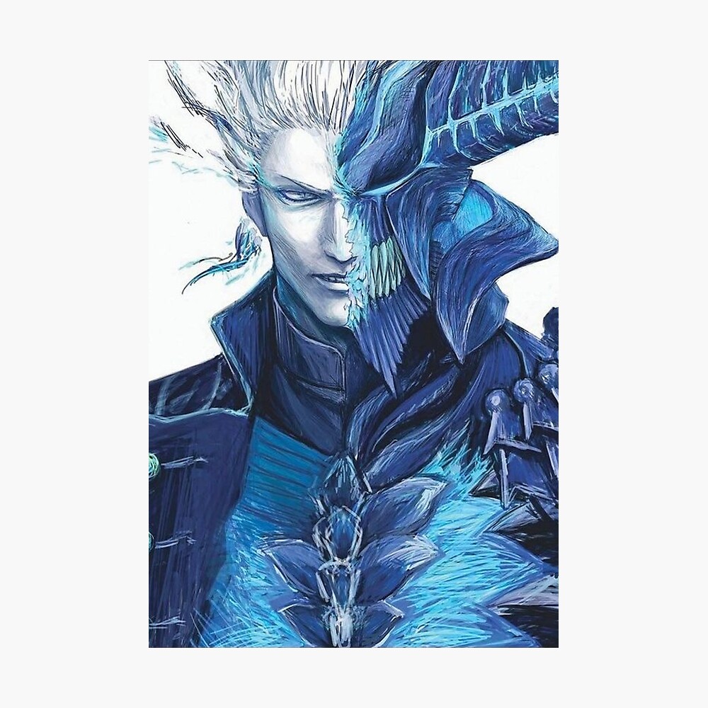 Vergil Autism Warrior Pearl Postcard Print Devil May Cry 