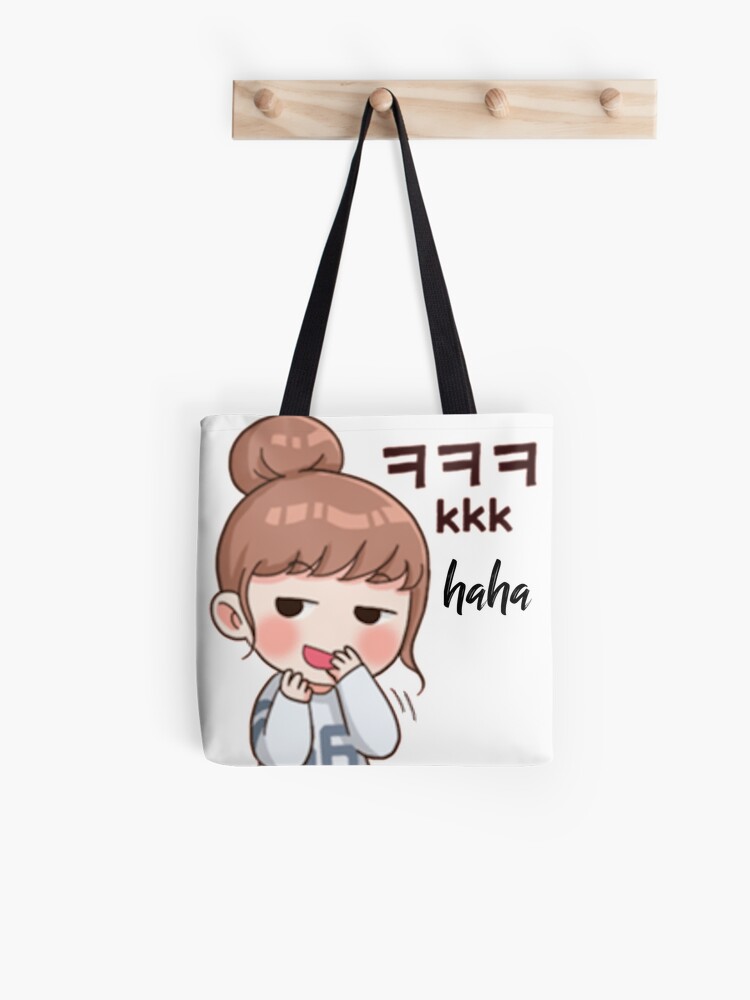 Cute Korean Girl Lol Tote Bag By Artatiana Redbubble
